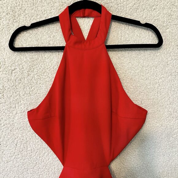 NBD X The Naven Twins‎ Red Mini Halter Cut-Out Dress M - Picture 7 of 13